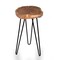 Contemporary Home Living 26" Brown and Black Accent Table with Hairpin Legs
